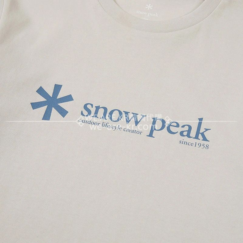 兒童款雪峰【WE ARE】韓國代購snowpe ak正品Cold Feeling徽標短袖T恤 S24MKFTS90