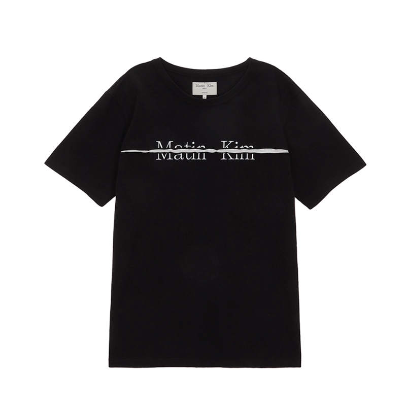 【WE ARE】韓國正品Matin Kim專櫃代購logo裁剪疊層休閒T恤 MK2400TS003M