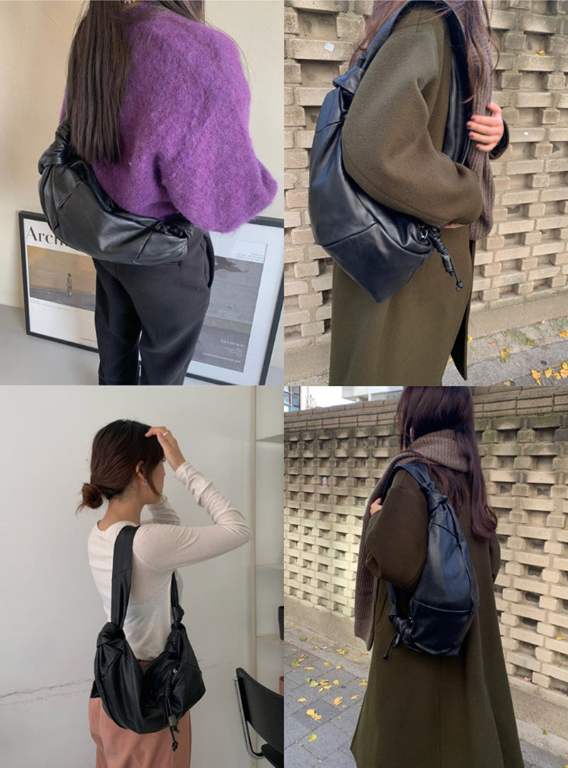 【WE ARE】Korea Archivepke purchasing large-capacity one-shoulder cross-body dumpling bag OVBAX24012