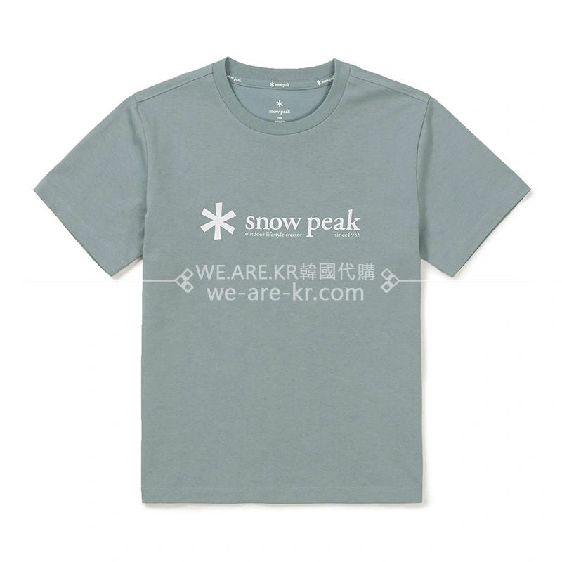 兒童款雪峰【WE ARE】韓國代購snowpe ak正品Cold Feeling徽標短袖T恤 S24MKFTS90