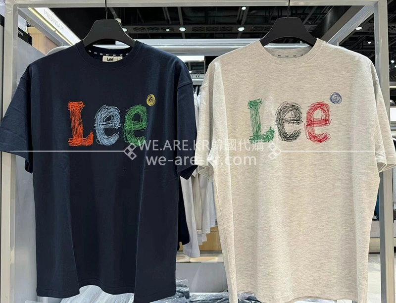 【WE ARE】韓國代購LEE專櫃正品24年新款Stitch刺繡徽標休閒T恤 LE2402ST38